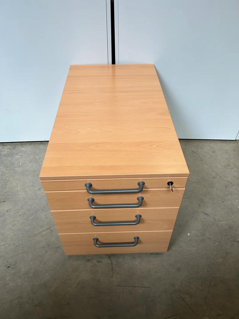 Steelcase Rollcontainer Buche / Anthrazit