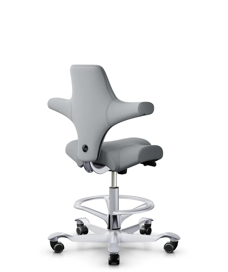 HÅG Capisco 8106 Ergonomic Office Chair with Optional High Seat & Footring Grey