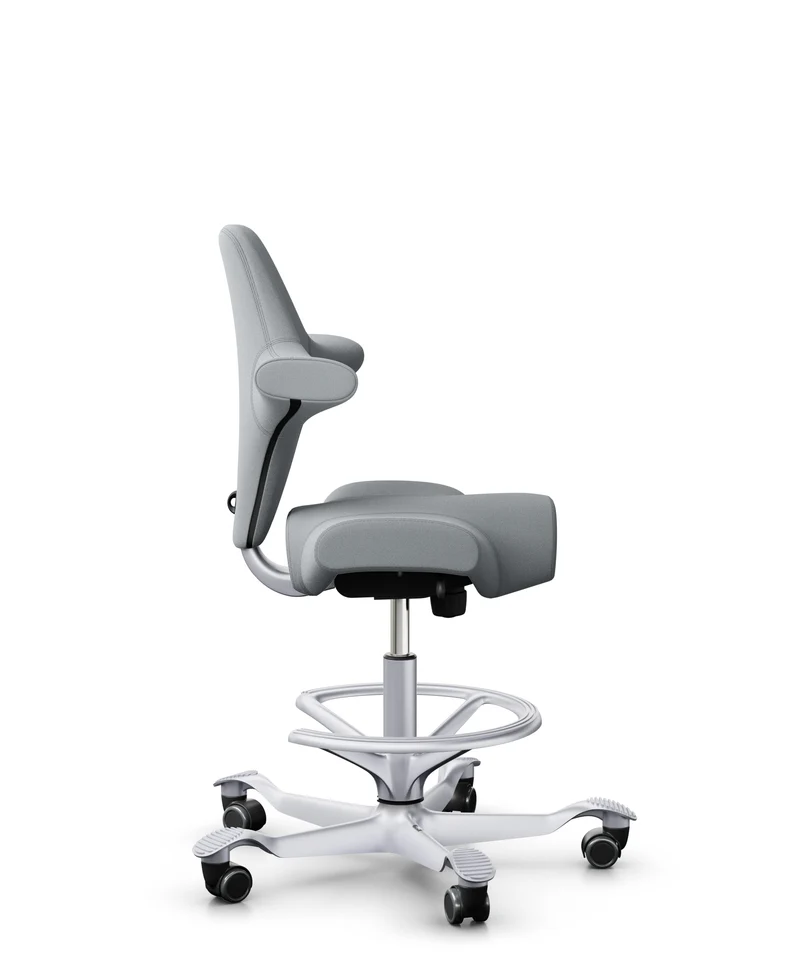 HÅG Capisco 8106 Ergonomic Office Chair with Optional High Seat & Footring Grey