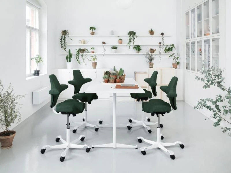 HÅG Capisco 8106 Ergonomic Office Chair with Optional High Seat and Footring Black