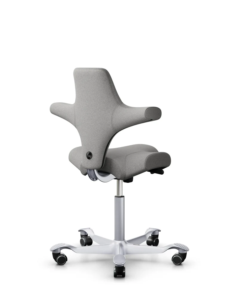 HÅG Capisco 8106 Ergonomic Office Chair Silver Metal, Light Grey Gabriel Cura CU60110