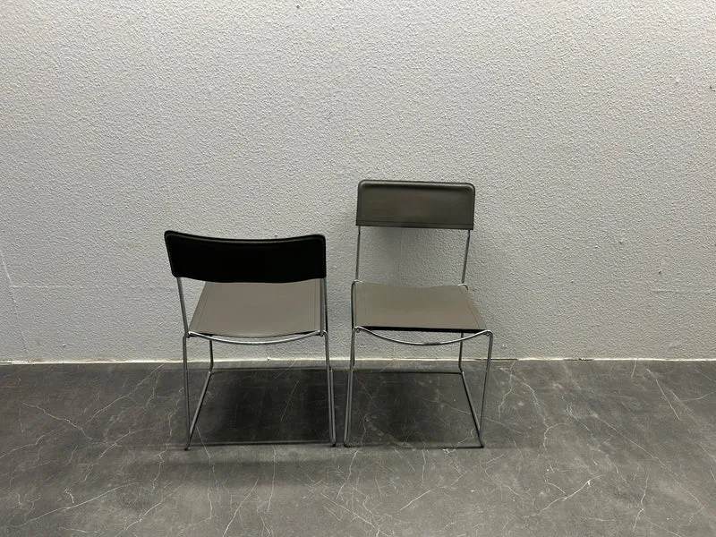 Konferenzstuhl Leder Grau
