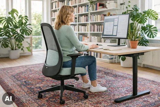 Interstuhl HEJ Netzrücken mit Flextech (HJ 266) - Schwarz | Mint