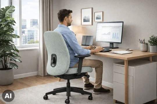 Interstuhl HEJ Polsterrücken mit Flextech (HJ 166) - Schwarz | Mint
