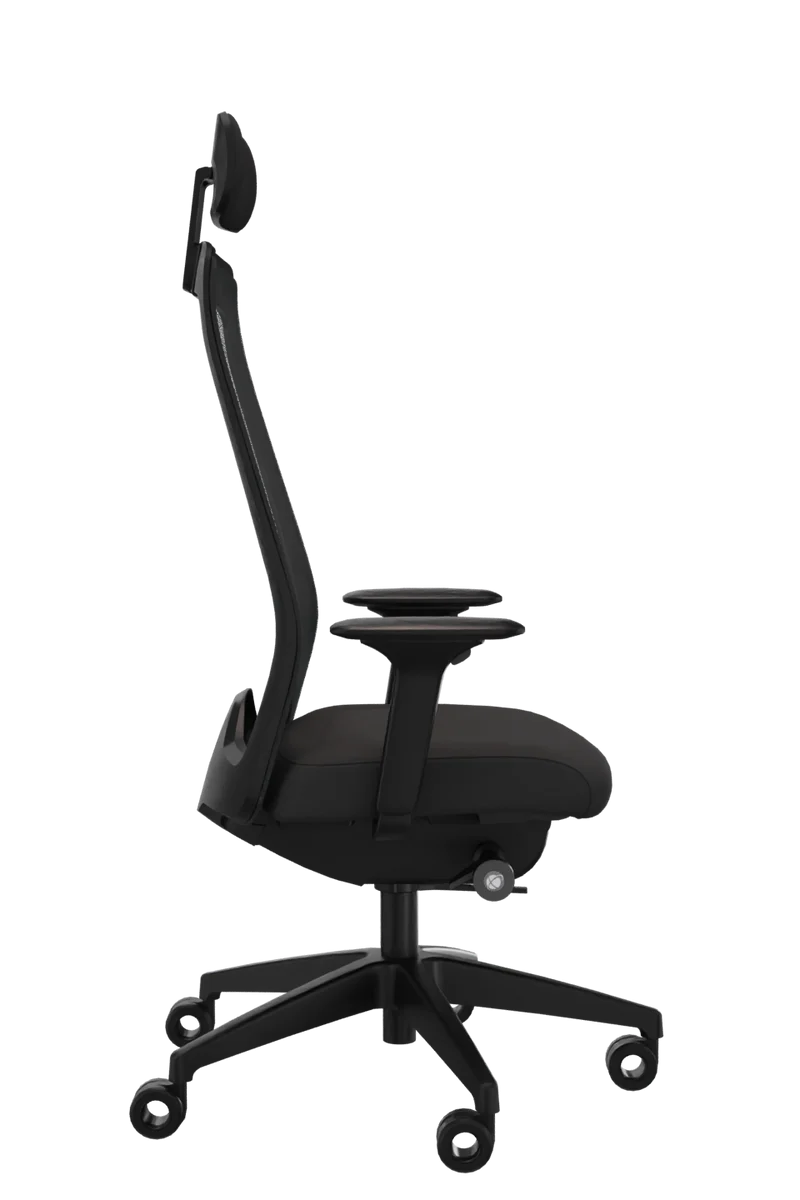 Interstuhl Every Select Plus EV 268 Bürostuhl Schwarz – verstellbare Flextech-Synchronmechanik und hohe Rückenlehne mit Kopfstütze