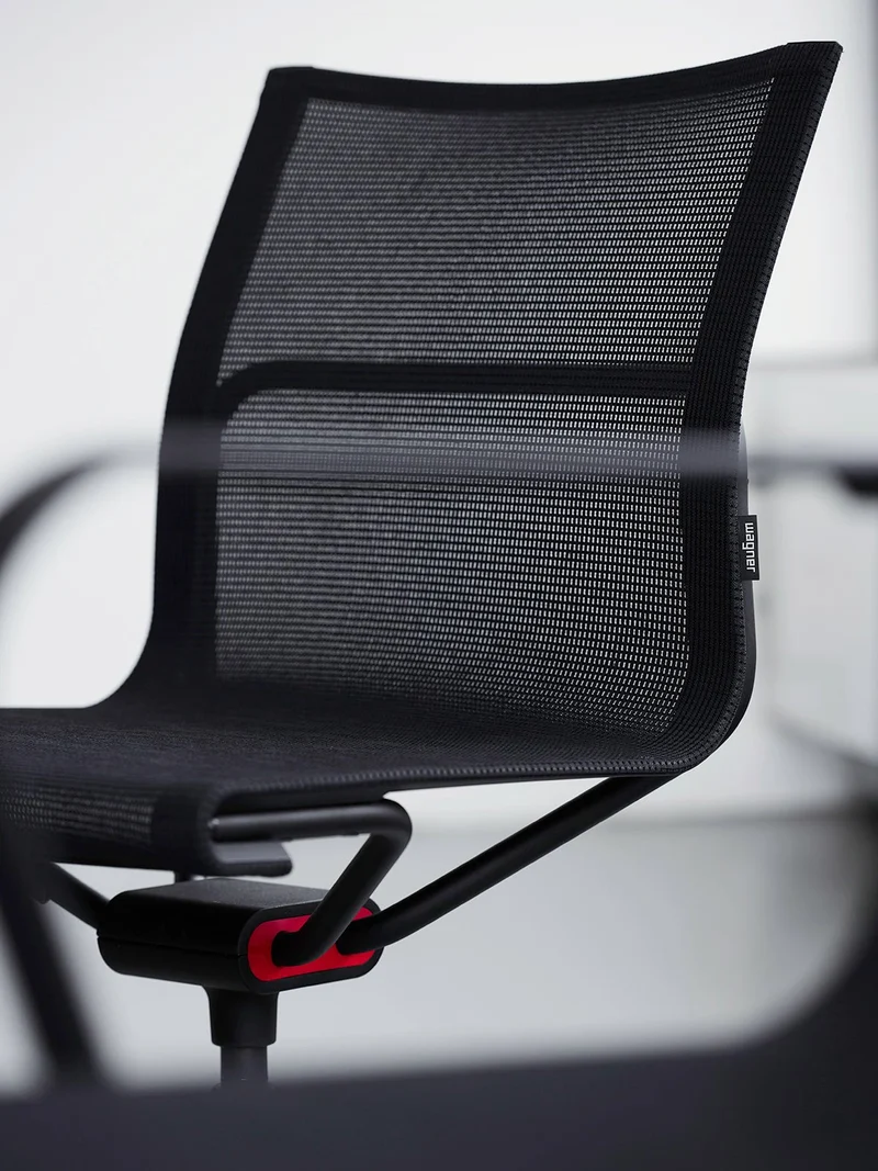 D1 Office Arbeitsstuhl Schwarz m. Rollen