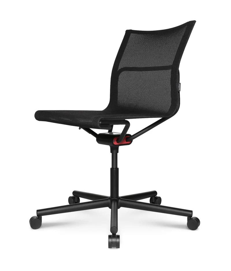D1 Office Arbeitsstuhl Schwarz m. Rollen