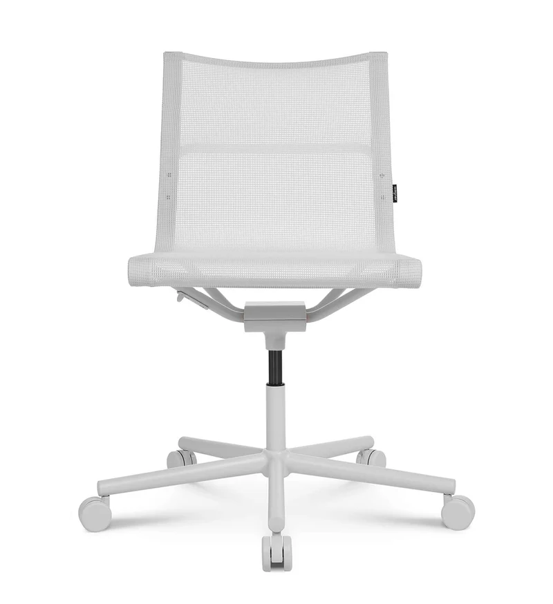 D1 Office Arbeitsstuhl Weiss m. Rollen