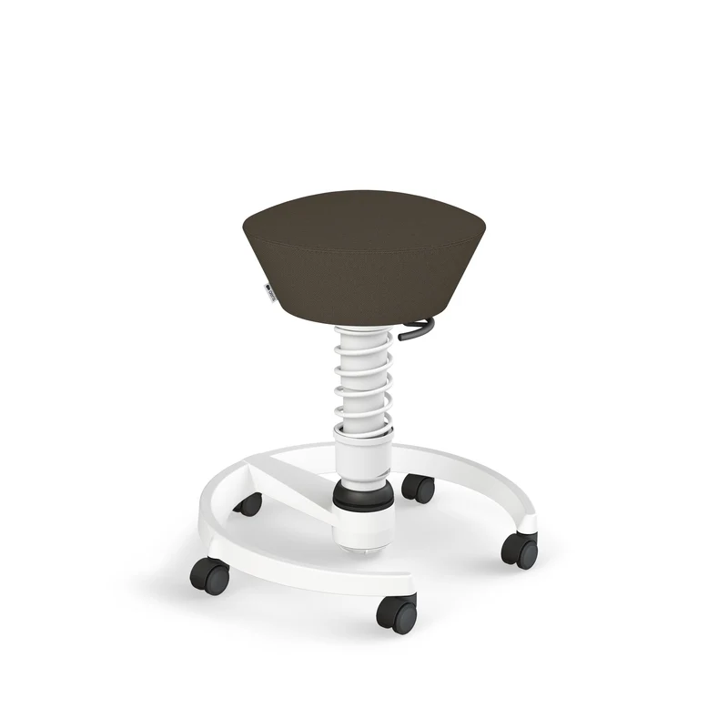 Aeris Swopper mit Rollen (Weiss) – Ergonomischer Sitzhocker für aktives Sitzen