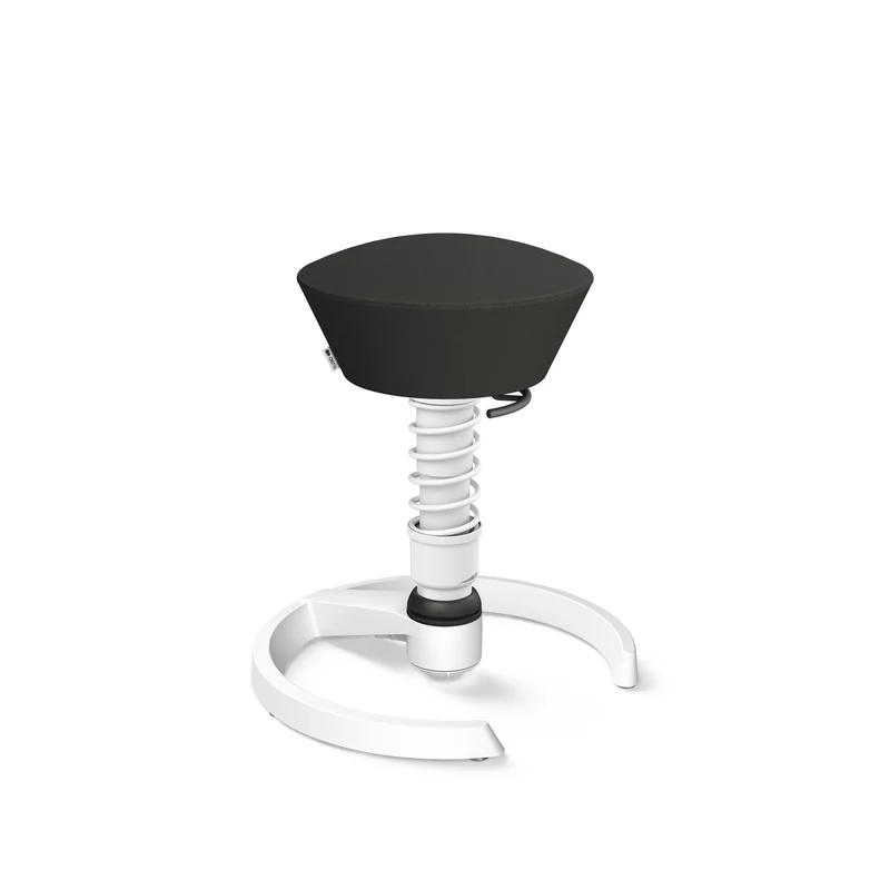 Aeris Swopper mit Gleiter (Weiß) – Ergonomischer Sitzhocker für aktives Sitzen