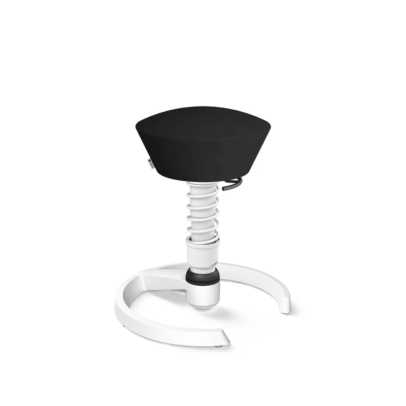 Aeris Swopper mit Gleiter (Weiß) – Ergonomischer Sitzhocker für aktives Sitzen