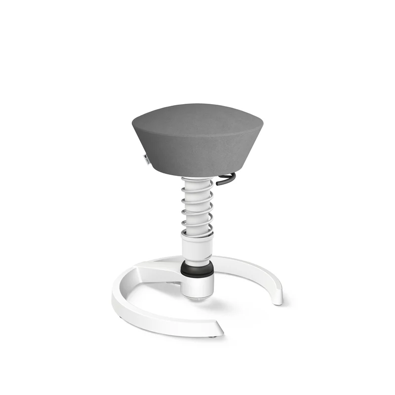 Aeris Swopper mit Gleiter (Weiß) – Ergonomischer Sitzhocker für aktives Sitzen