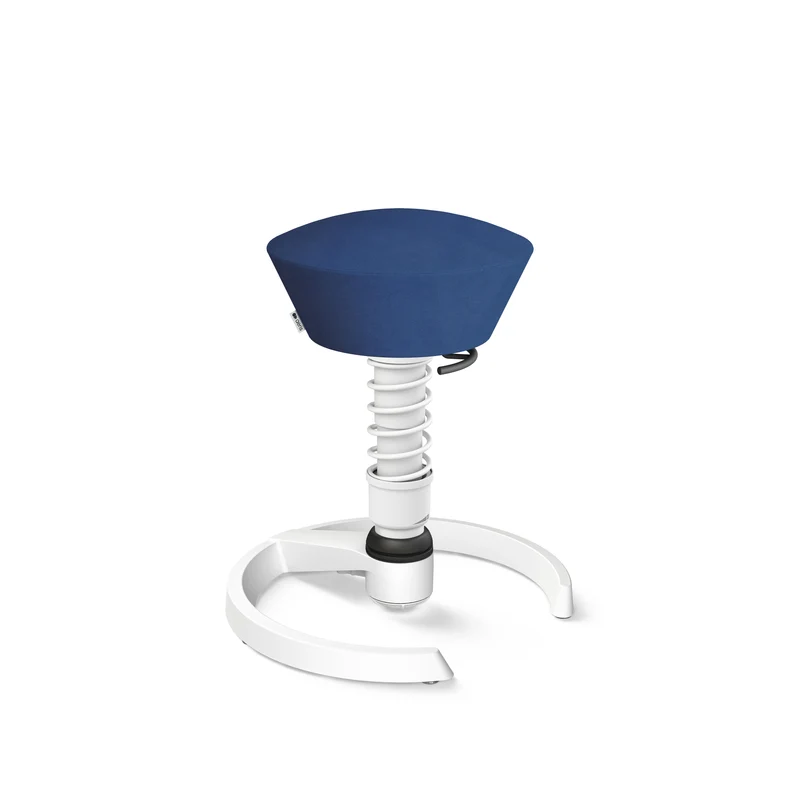 Aeris Swopper mit Gleiter (Weiß) – Ergonomischer Sitzhocker für aktives Sitzen