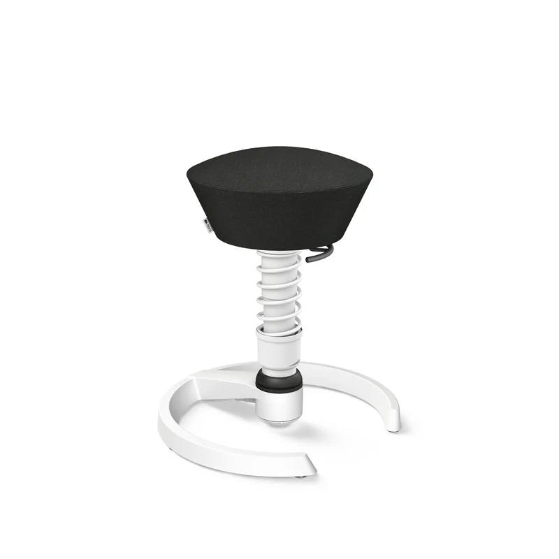 Aeris Swopper mit Gleiter (Weiß) – Ergonomischer Sitzhocker für aktives Sitzen
