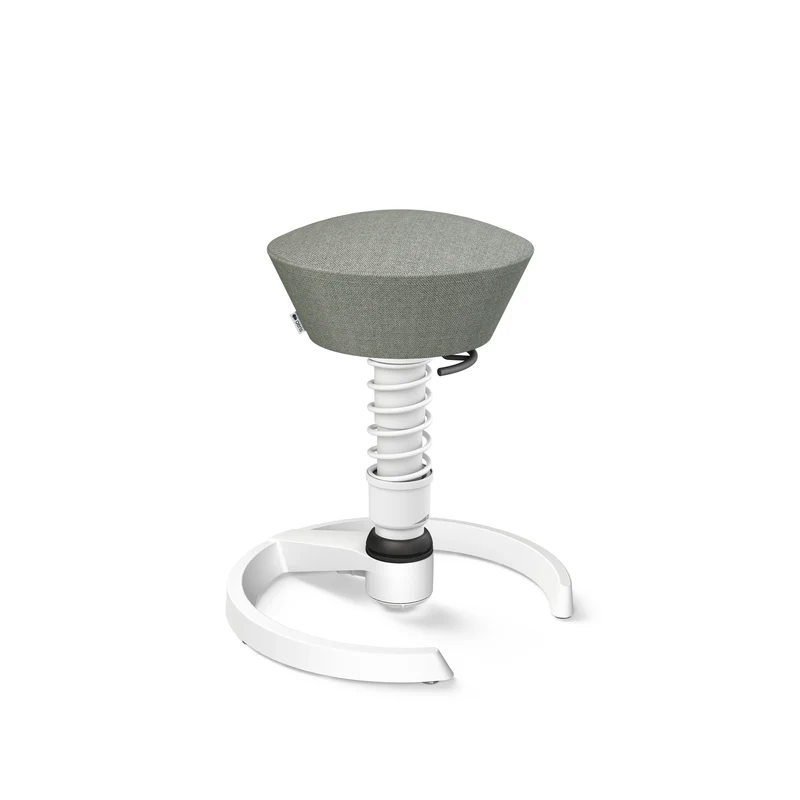 Aeris Swopper mit Gleiter (Weiß) – Ergonomischer Sitzhocker für aktives Sitzen