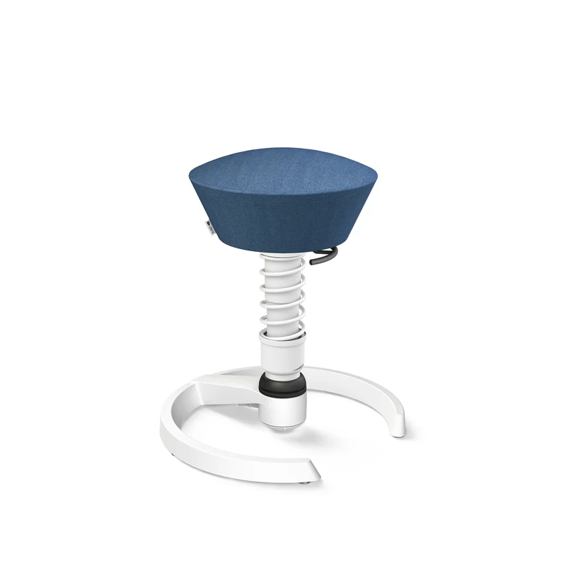 Aeris Swopper mit Gleiter (Weiß) – Ergonomischer Sitzhocker für aktives Sitzen