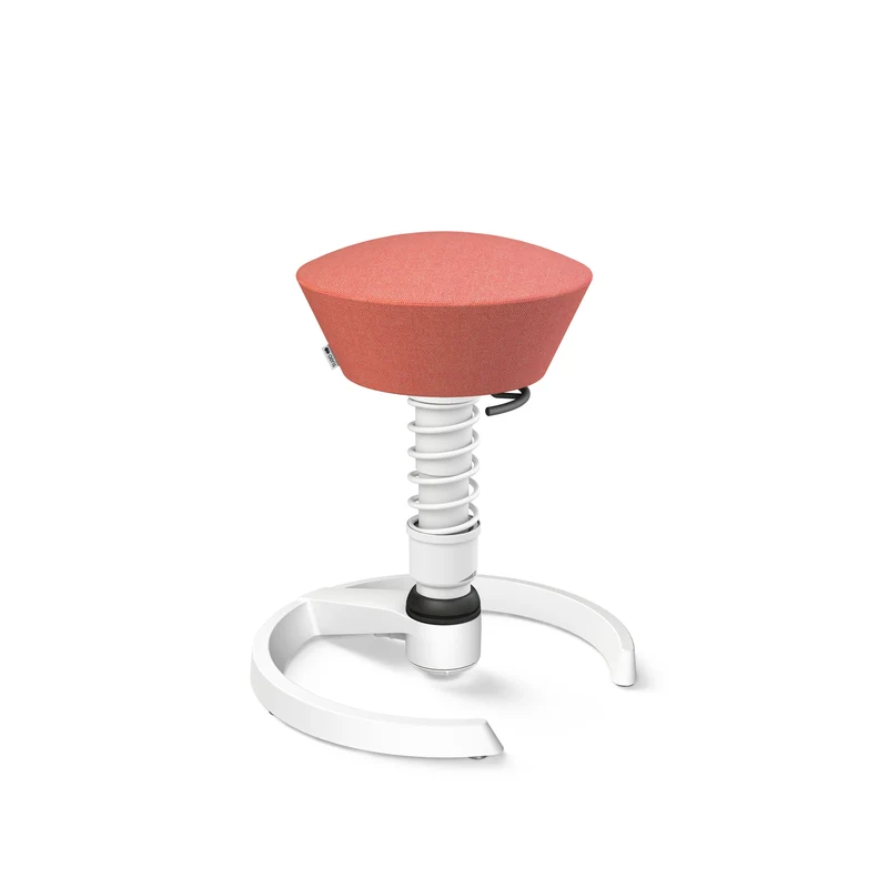 Aeris Swopper mit Gleiter (Weiß) – Ergonomischer Sitzhocker für aktives Sitzen