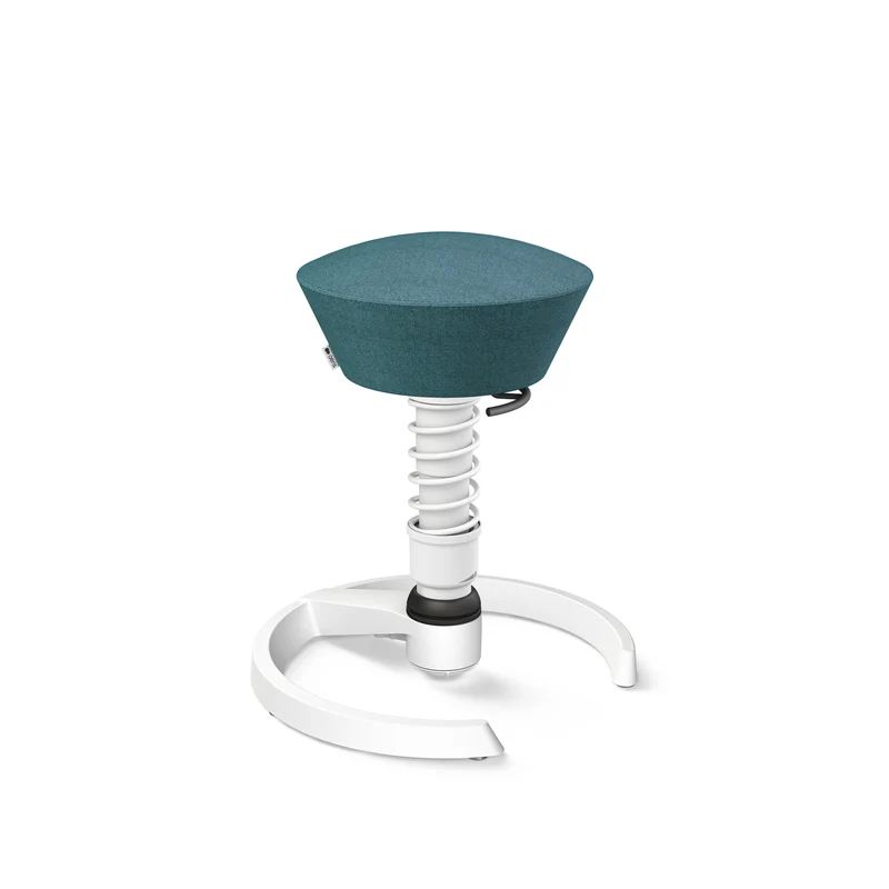 Aeris Swopper mit Gleiter (Weiß) – Ergonomischer Sitzhocker für aktives Sitzen