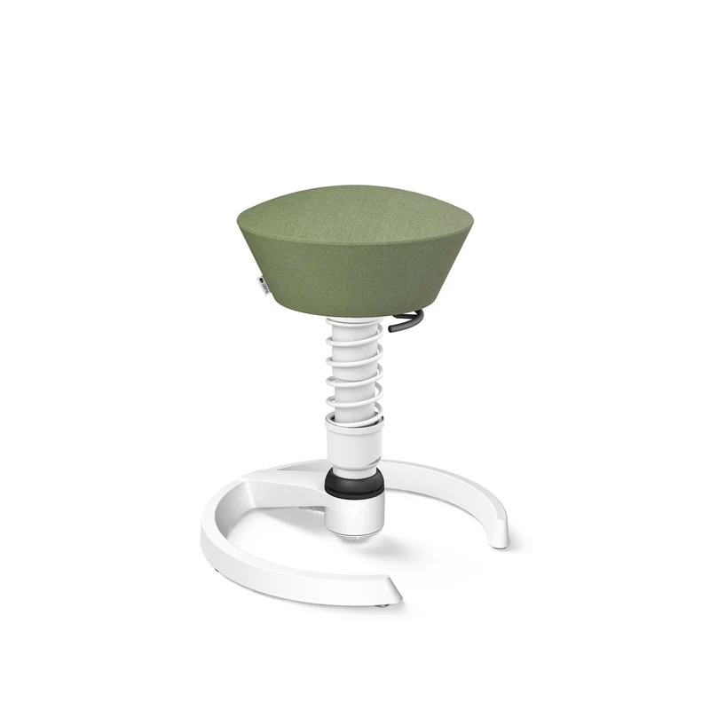 Aeris Swopper mit Gleiter (Weiß) – Ergonomischer Sitzhocker für aktives Sitzen
