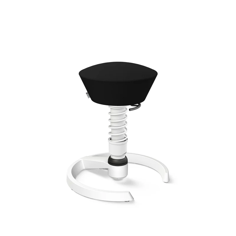 Aeris Swopper mit Gleiter (Weiß) – Ergonomischer Sitzhocker für aktives Sitzen