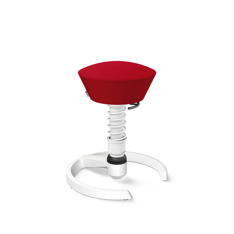 Aeris Swopper mit Gleiter (Weiß) – Ergonomischer Sitzhocker für aktives Sitzen