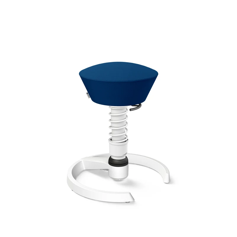 Aeris Swopper mit Gleiter (Weiß) – Ergonomischer Sitzhocker für aktives Sitzen