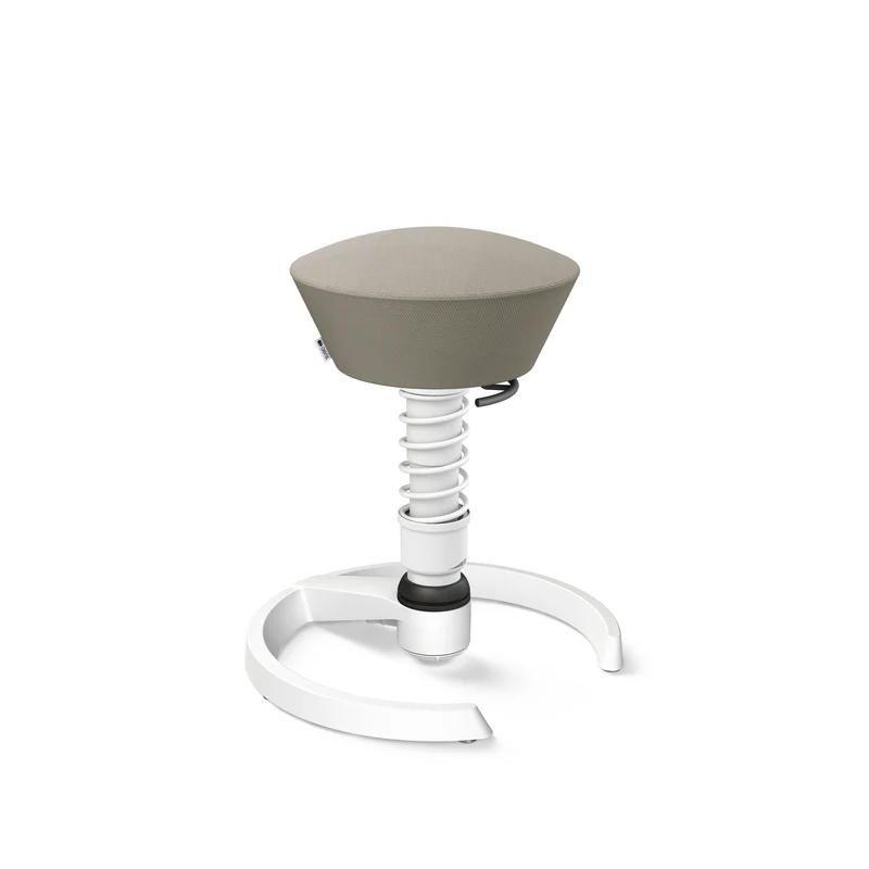 Aeris Swopper mit Gleiter (Weiß) – Ergonomischer Sitzhocker für aktives Sitzen