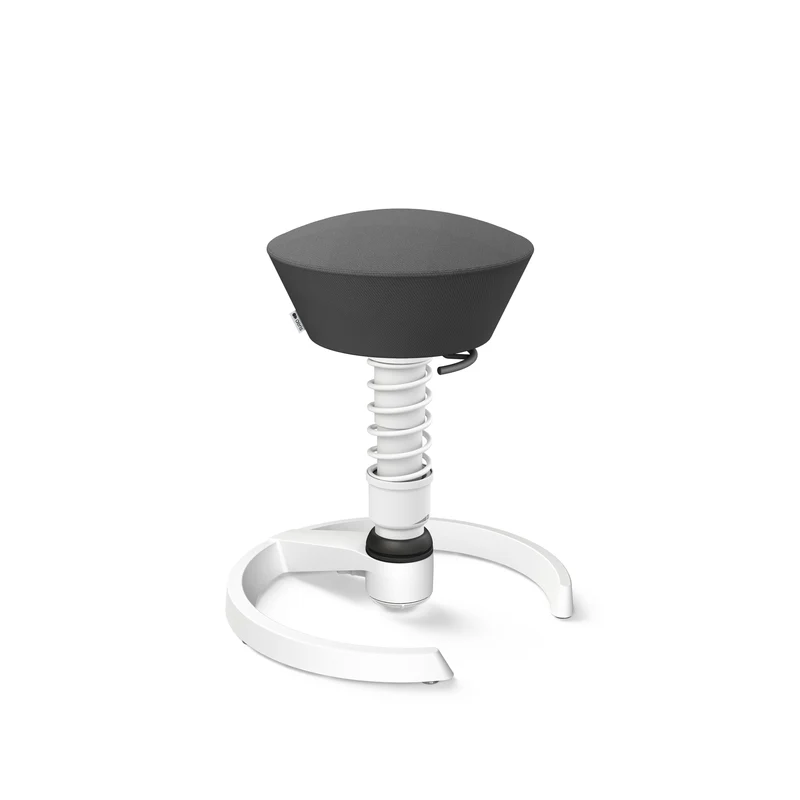 Aeris Swopper mit Gleiter (Weiß) – Ergonomischer Sitzhocker für aktives Sitzen