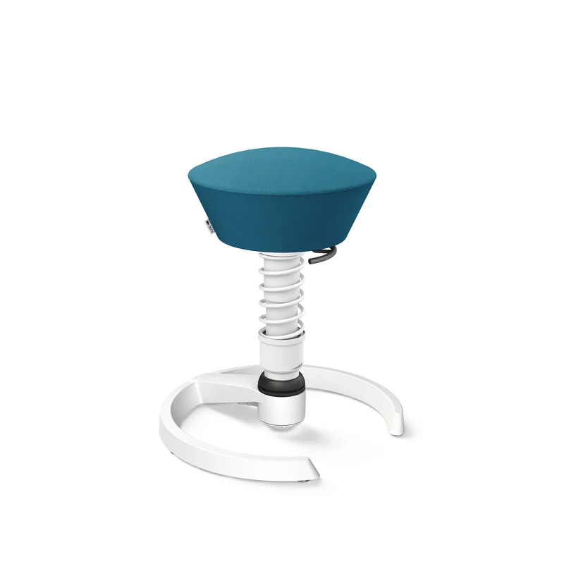 Aeris Swopper mit Gleiter (Weiß) – Ergonomischer Sitzhocker für aktives Sitzen