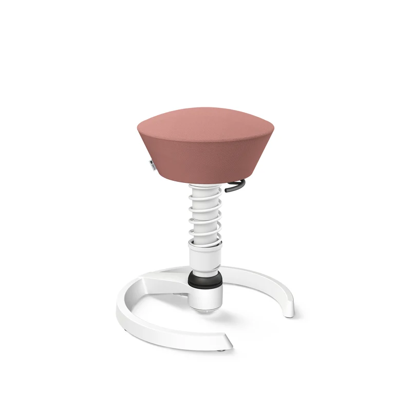 Aeris Swopper mit Gleiter (Weiß) – Ergonomischer Sitzhocker für aktives Sitzen