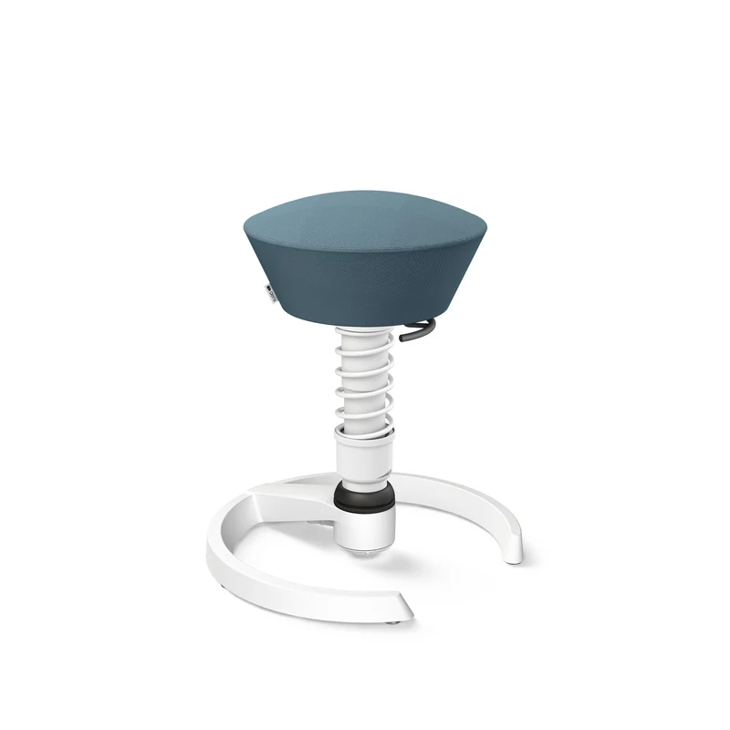 Aeris Swopper mit Gleiter (Weiß) – Ergonomischer Sitzhocker für aktives Sitzen