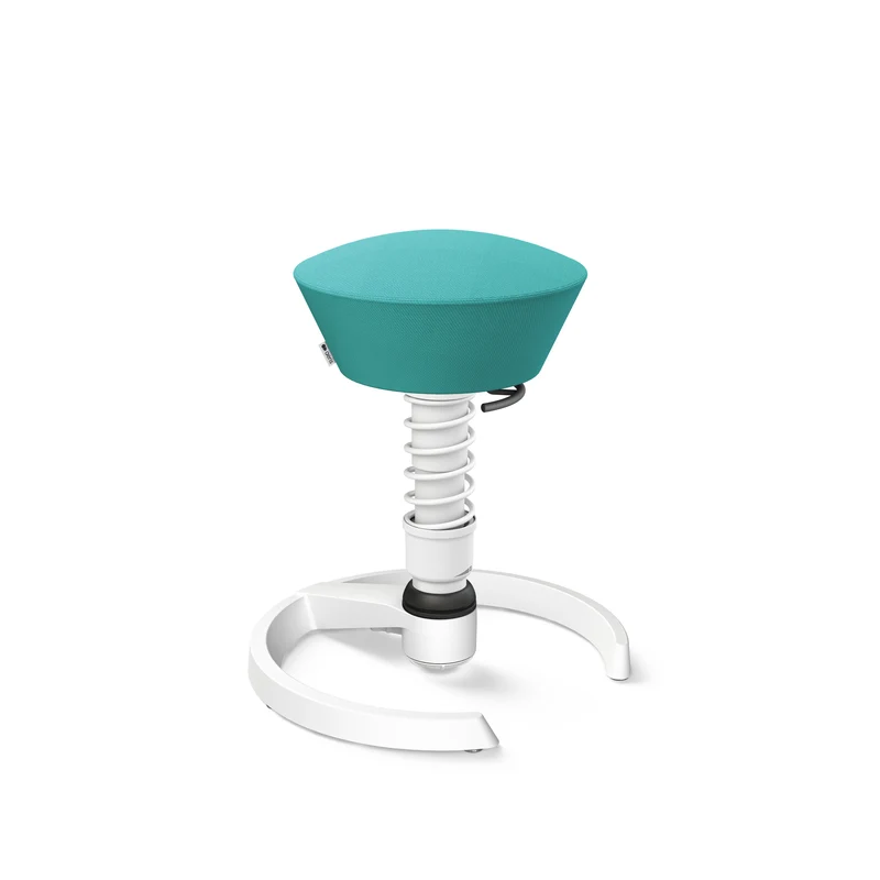 Aeris Swopper mit Gleiter (Weiß) – Ergonomischer Sitzhocker für aktives Sitzen