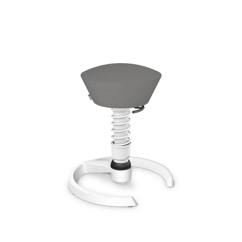 Aeris Swopper mit Gleiter (Weiß) – Ergonomischer Sitzhocker für aktives Sitzen