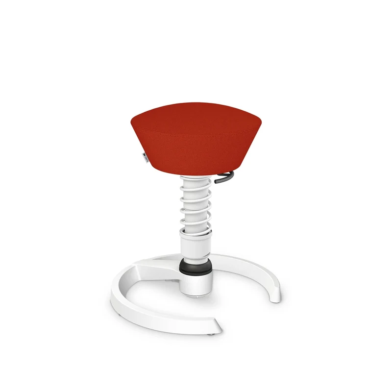 Aeris Swopper mit Gleiter (Weiß) – Ergonomischer Sitzhocker für aktives Sitzen