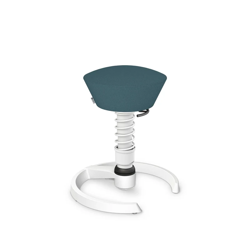 Aeris Swopper mit Gleiter (Weiß) – Ergonomischer Sitzhocker für aktives Sitzen