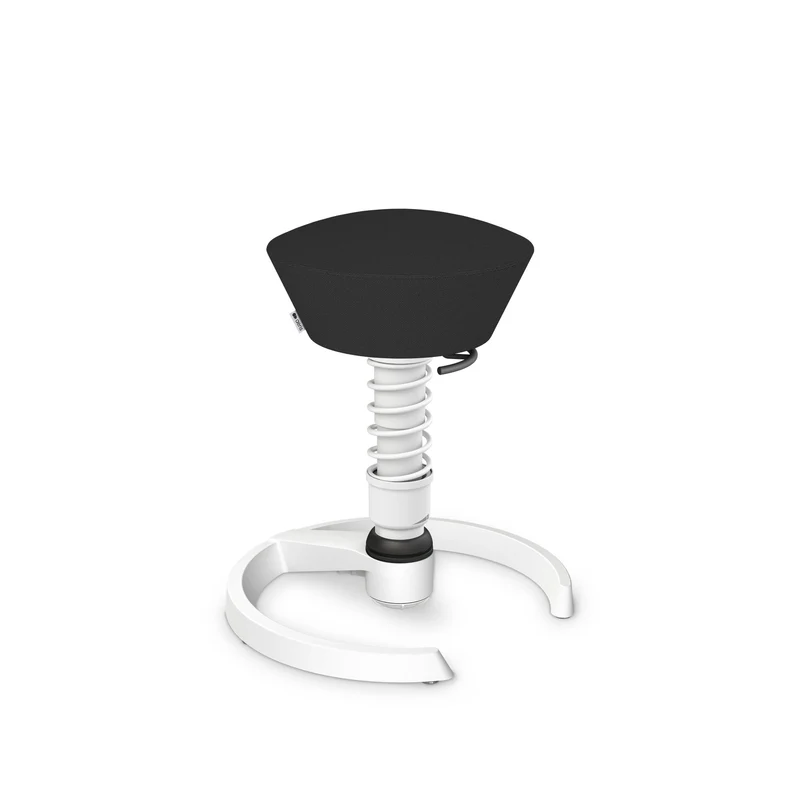 Aeris Swopper mit Gleiter (Weiß) – Ergonomischer Sitzhocker für aktives Sitzen