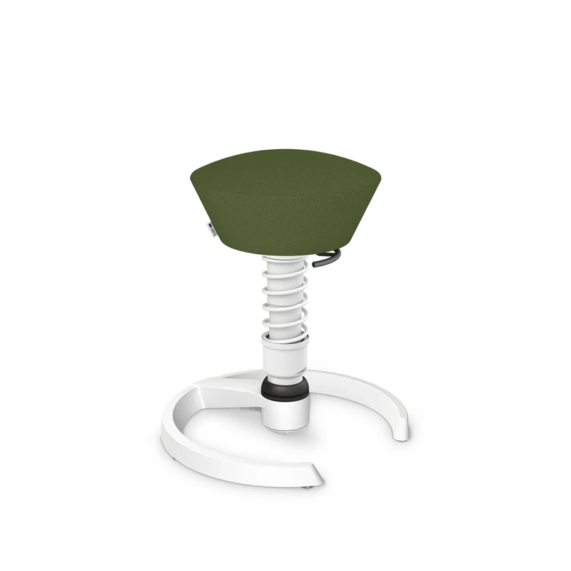 Aeris Swopper mit Gleiter (Weiß) – Ergonomischer Sitzhocker für aktives Sitzen