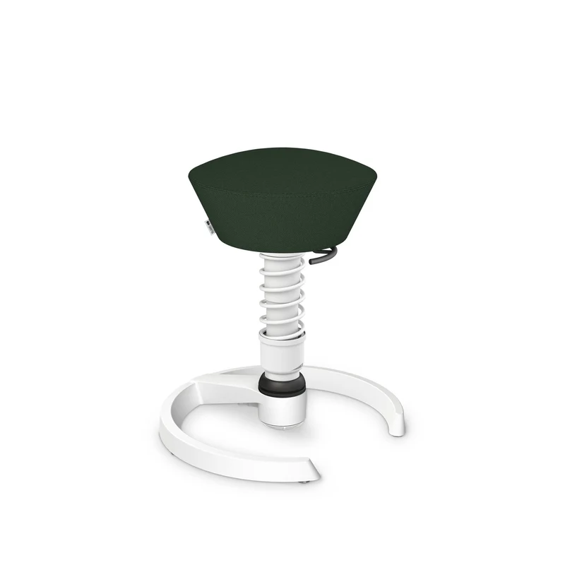 Aeris Swopper mit Gleiter (Weiß) – Ergonomischer Sitzhocker für aktives Sitzen