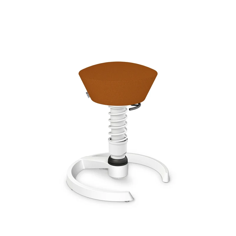 Aeris Swopper mit Gleiter (Weiß) – Ergonomischer Sitzhocker für aktives Sitzen