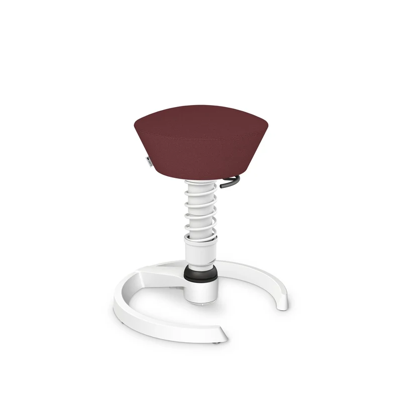 Aeris Swopper mit Gleiter (Weiß) – Ergonomischer Sitzhocker für aktives Sitzen