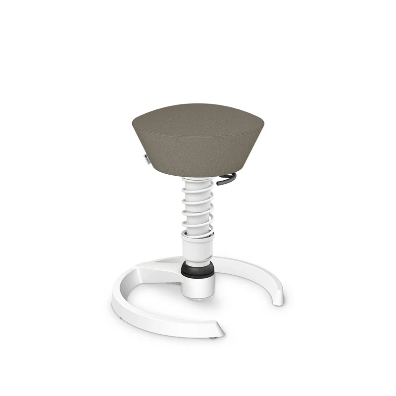 Aeris Swopper mit Gleiter (Weiß) – Ergonomischer Sitzhocker für aktives Sitzen