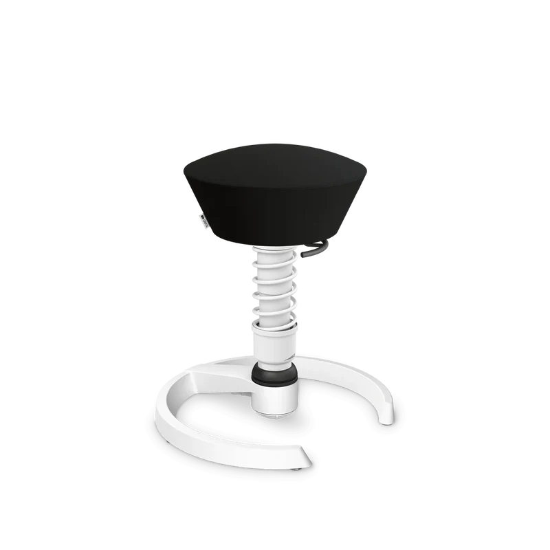 Aeris Swopper mit Gleiter (Weiß) – Ergonomischer Sitzhocker für aktives Sitzen