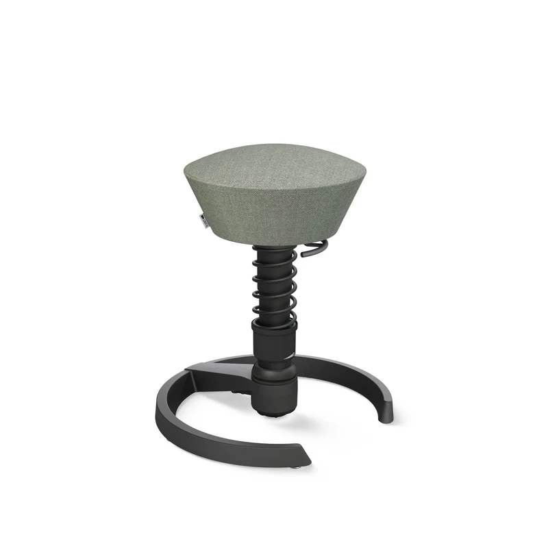 Aeris Swopper mit Gleiter (Schwarz) – Ergonomischer Sitzhocker für aktives Sitzen