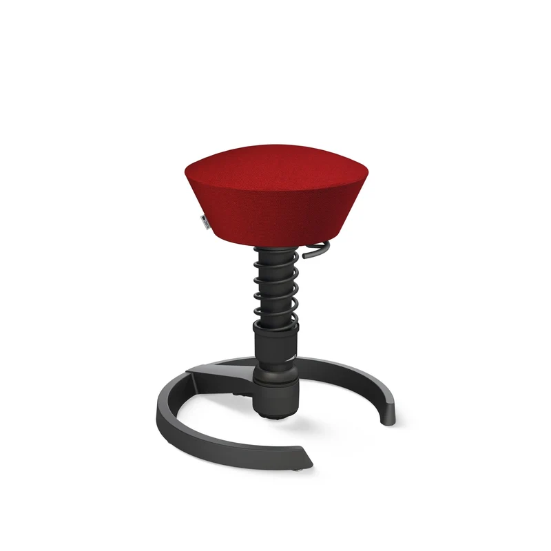 Aeris Swopper mit Gleiter (Schwarz) – Ergonomischer Sitzhocker für aktives Sitzen