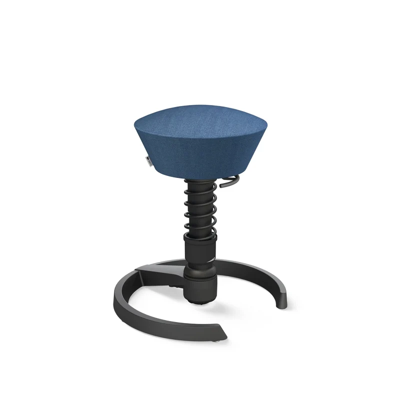 Aeris Swopper mit Gleiter (Schwarz) – Ergonomischer Sitzhocker für aktives Sitzen