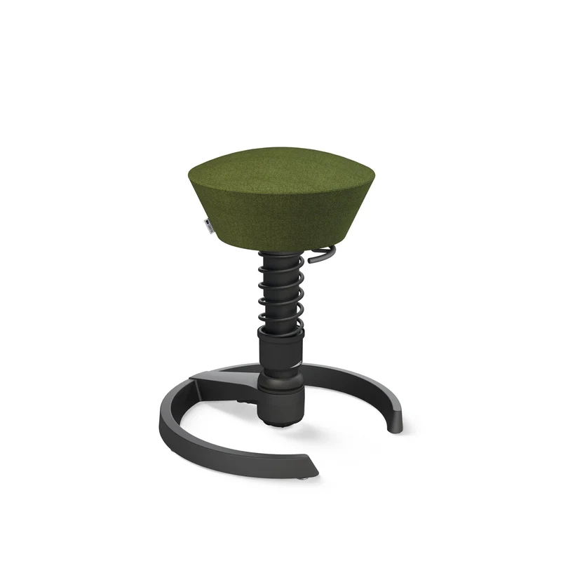 Aeris Swopper mit Gleiter (Schwarz) – Ergonomischer Sitzhocker für aktives Sitzen