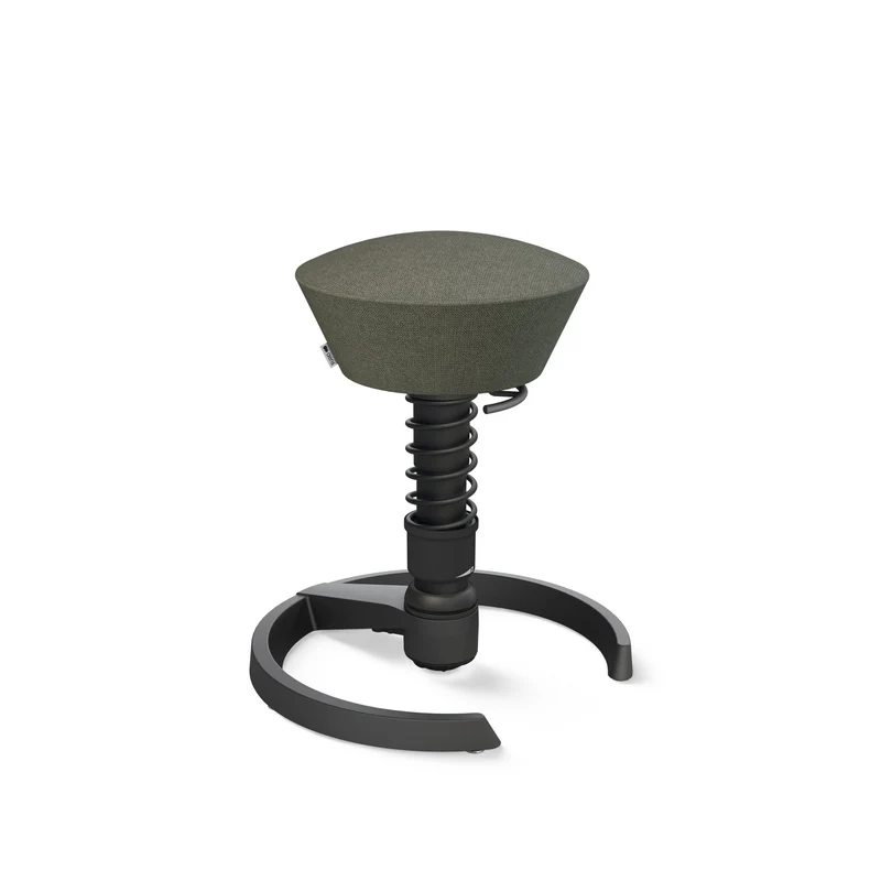 Aeris Swopper mit Gleiter (Schwarz) – Ergonomischer Sitzhocker für aktives Sitzen