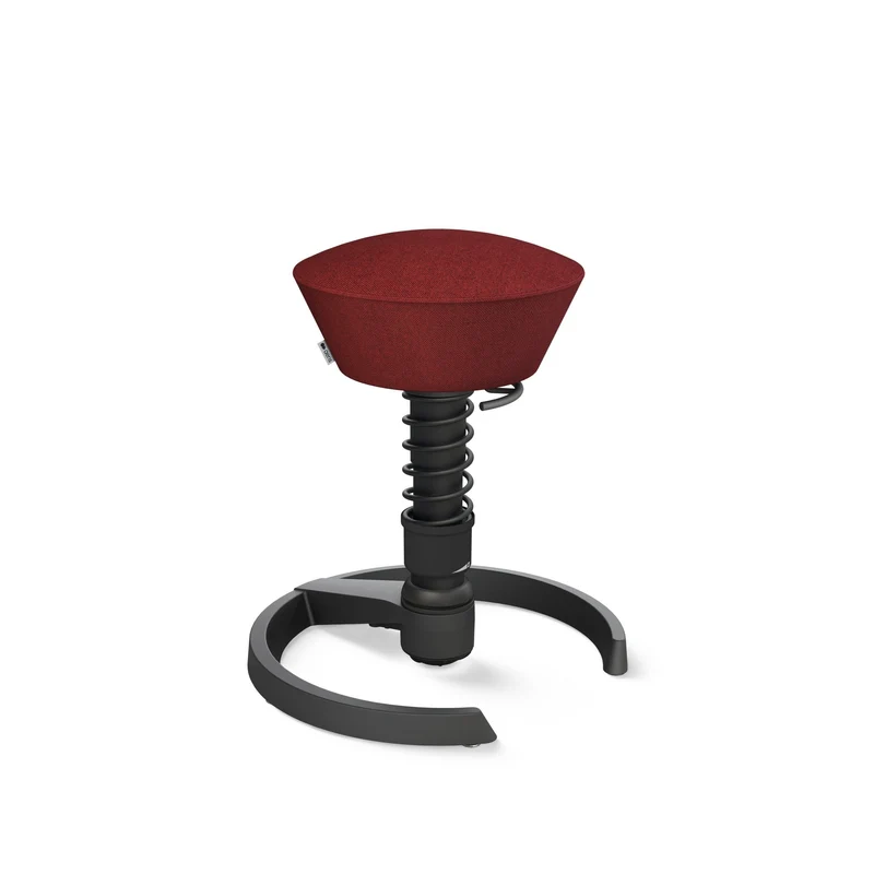 Aeris Swopper mit Gleiter (Schwarz) – Ergonomischer Sitzhocker für aktives Sitzen