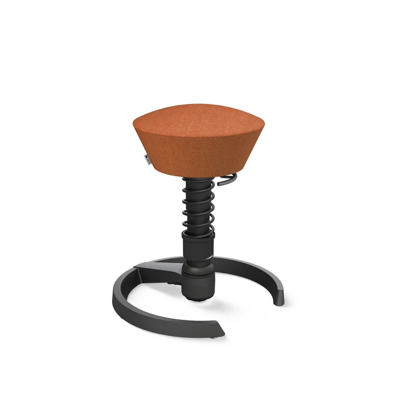 Aeris Swopper mit Gleiter (Schwarz) – Ergonomischer Sitzhocker für aktives Sitzen