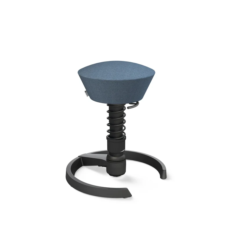 Aeris Swopper mit Gleiter (Schwarz) – Ergonomischer Sitzhocker für aktives Sitzen